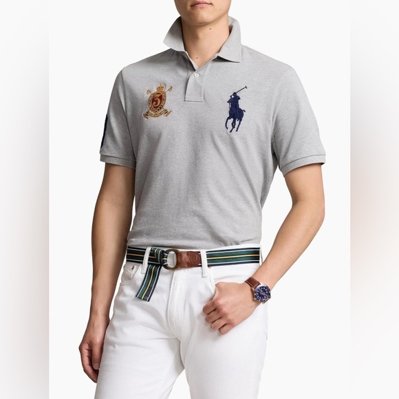 Polo Ralph Lauren Other - Polo Ralph Lauren Big Pony Crest Mesh Polo Shirt Gray Size 3XL NWT